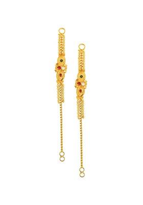 Gold Plated Contemporary Shaped Ear Cuff Earrings