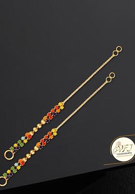 Gold Plated Contemporary Shaped Ear Cuff Earrings