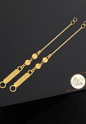 Gold Plated Contemporary Shaped Ear Cuff Earrings