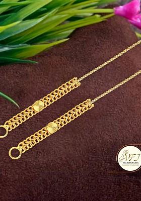 Gold Plated Contemporary Shaped Ear Cuff Earrings