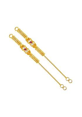 Gold Plated Contemporary Shaped Ear Cuff Earrings