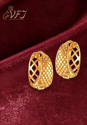 Gold Plated Circular Hoop Earrings