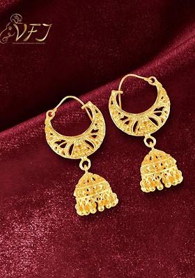 Gold Plated Dome Shaped Jhumkas Earrings