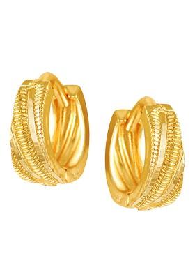 Gold Toned Circular Hoop Earrings