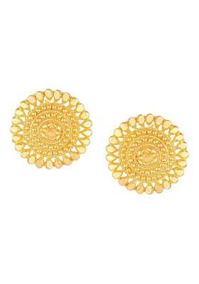Gold Plated Floral Shaped Studs Earrings