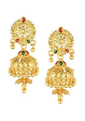 Gold Plated Dome Shaped Jhumkas Earrings