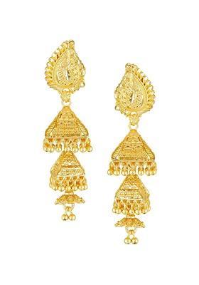 Gold Plated Dome Shaped Jhumkas Earrings