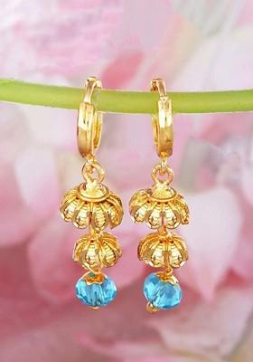 Gold Plated Contemporary Jhumkas Earrings