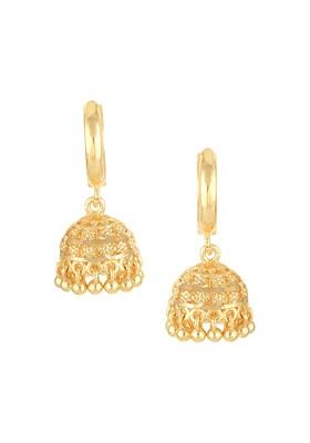 Set Of 2 Gold Plated Contemporary Jhumkas And Bugadi Earrings