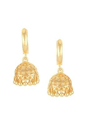 Set Of 2 Gold Plated Contemporary Drop Earrings