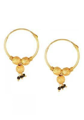 Gold Toned Circular Hoop Earrings