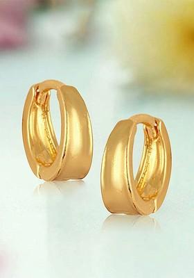 Gold Plated Circular Shaped Studs Earrings