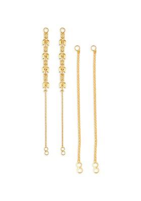 Pack Of 2 Gold Plated Classic Ear Cuff Chains