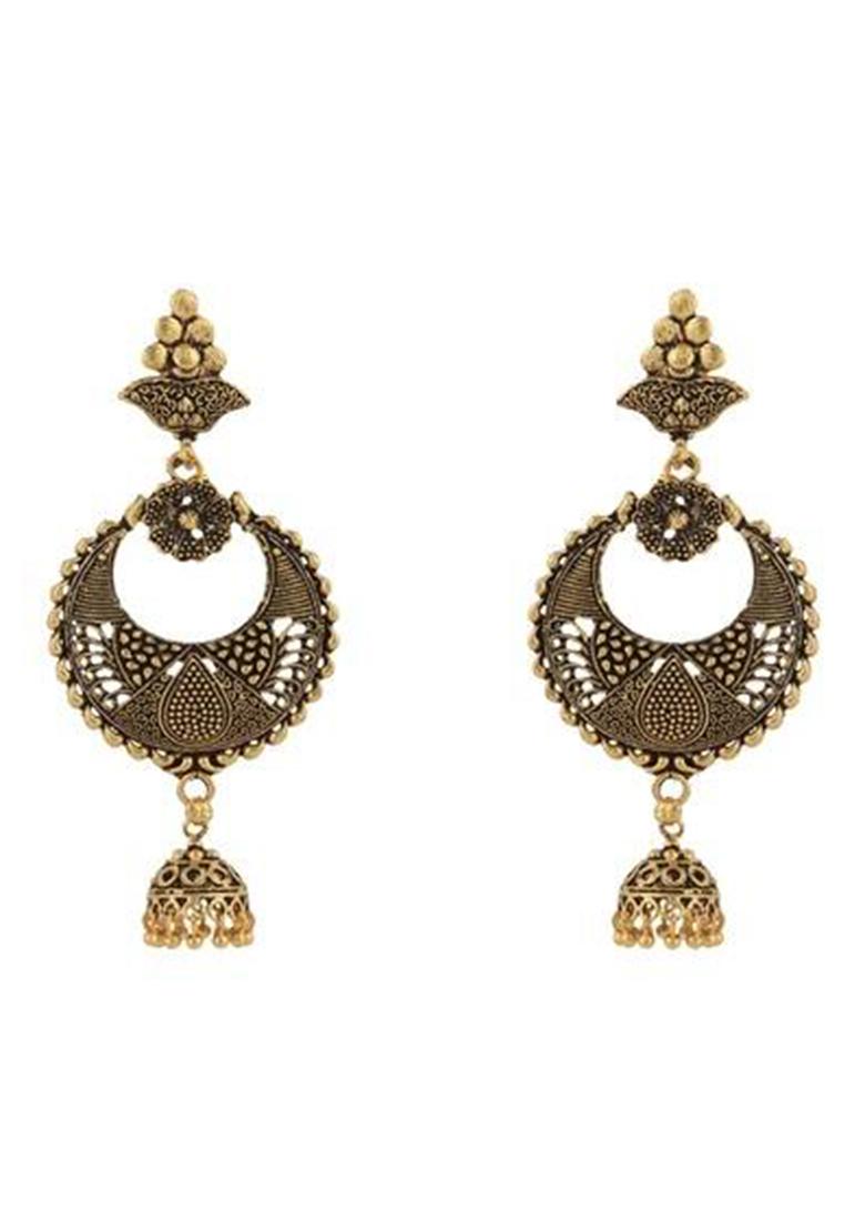 Traditional Gold Plated Enamelled Party Wear Earring