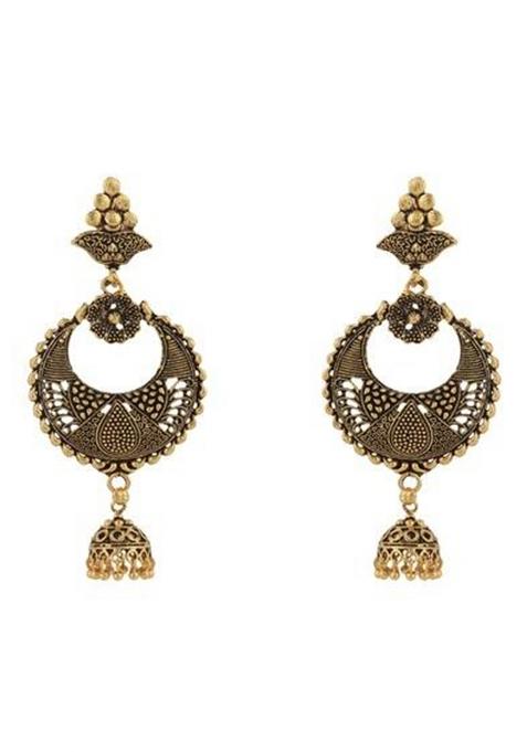 Traditional Gold Plated Enamelled Party Wear Earring