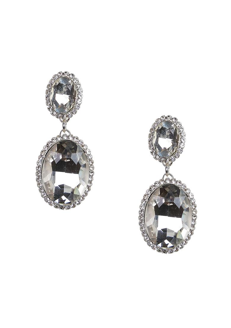 Fashion White Stone Crystal Earring Crystal Drops And Danglers