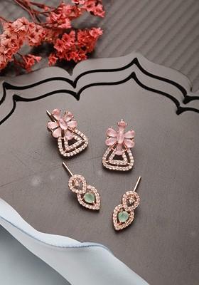 Women Set Of 2 Contemporary Drop Earrings