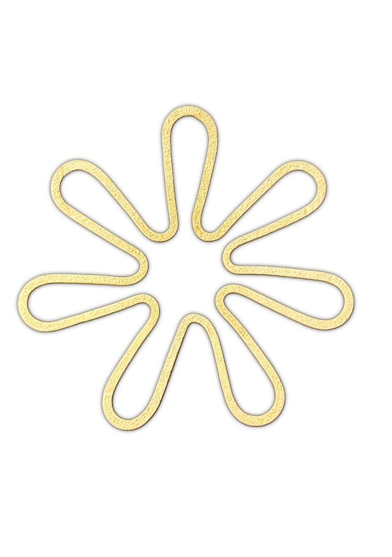 Gold Floral Studs Earrings - Indya