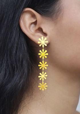 Gold Gold Plated Contemporary Drop Earrings