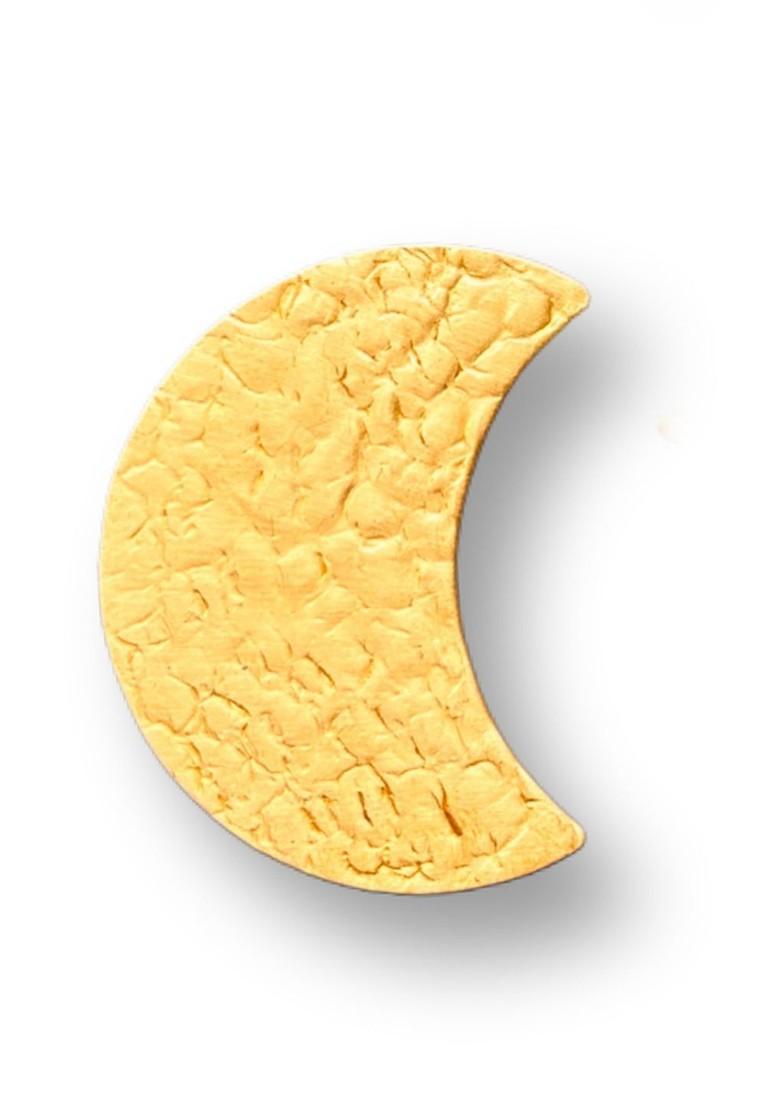 Gold Crescent Shaped Studs Earrings - Indya