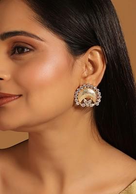 22K Gold Plated Pearls Studded Contemporary Studs