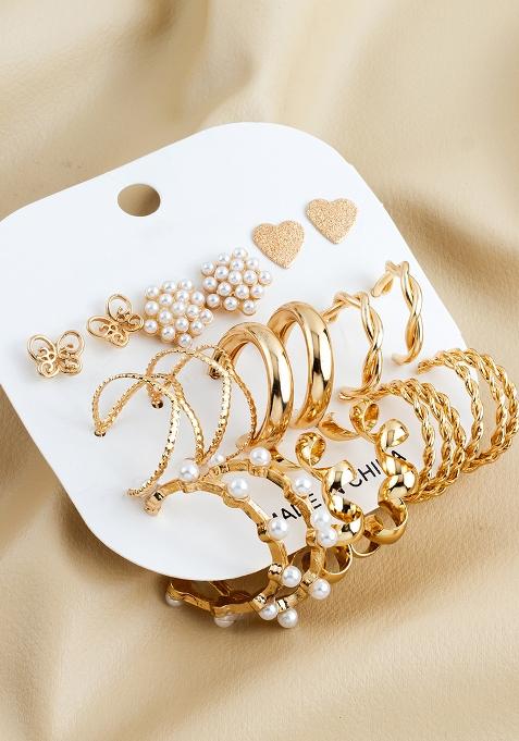 Golden Gold No Stone Earrings