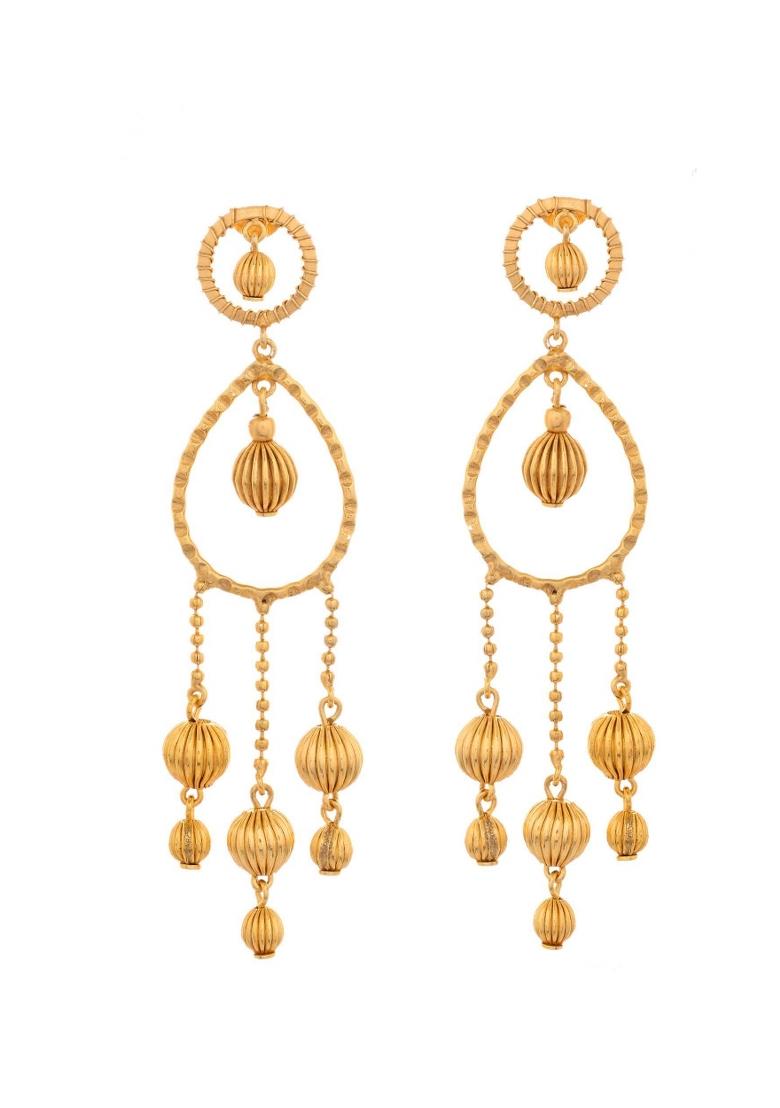 18K Gold Plated Elegant Anti Tarnish Big Drop Earrings