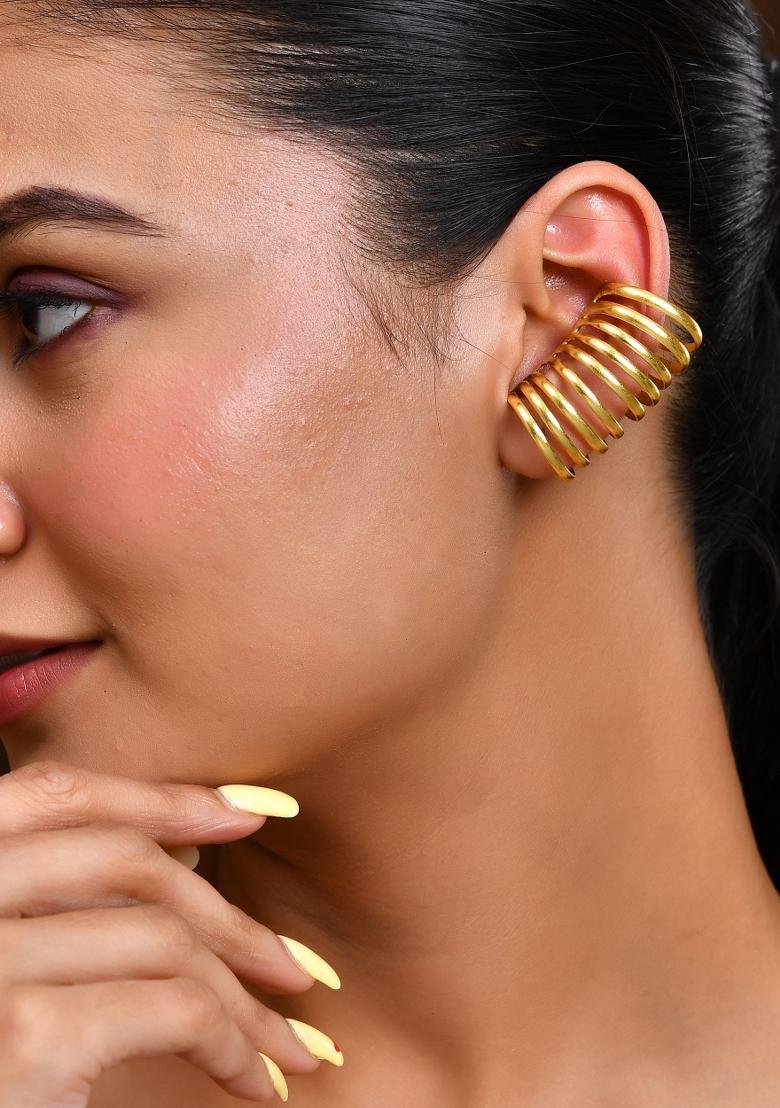 18K Gold Plated Circular Openable Ear Cuff