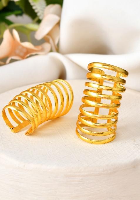 18K Gold Plated Circular Openable Ear Cuff