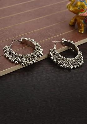 Classic Oxidised Bali Earrings For Women