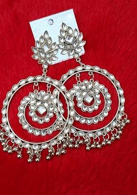 Big Round Mirror Statement Earrings For Women