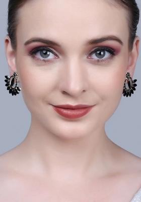 Black Center Evil Eye Stud Earrings For Women