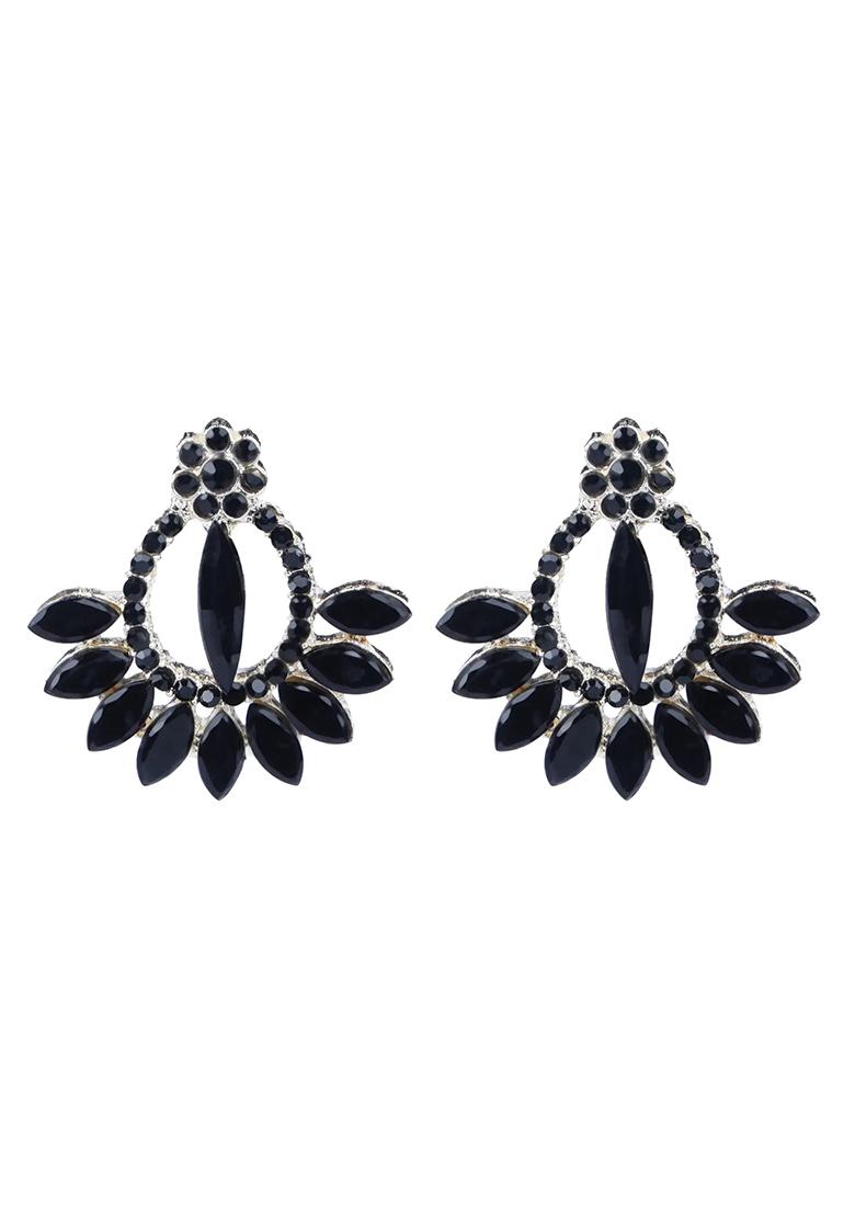 Black Center Evil Eye Stud Earrings For Women