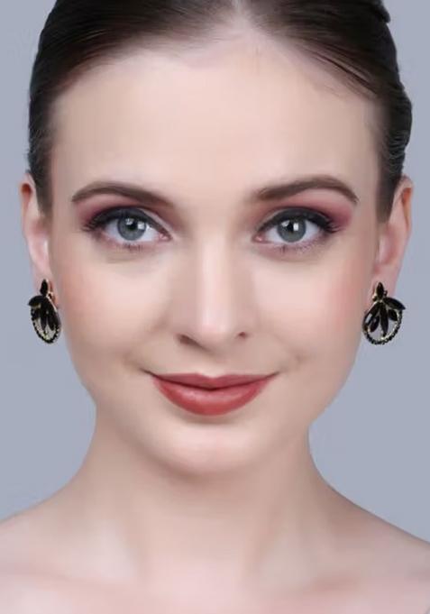 Black Arrow Oxidised Earrings For Women