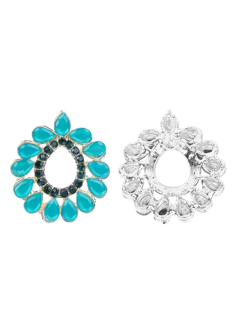 Green Center Multi Drop Earrings For Women