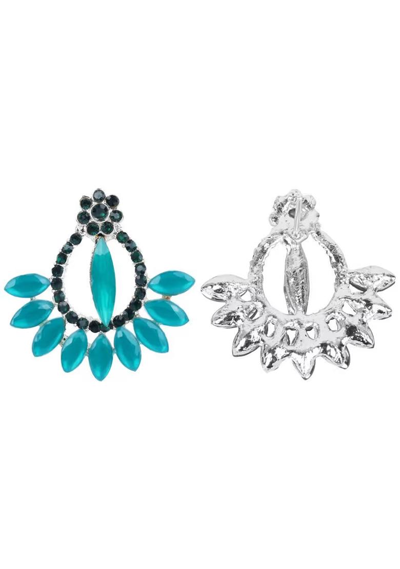 Green Center Big And Multi Drop Earrings For Women