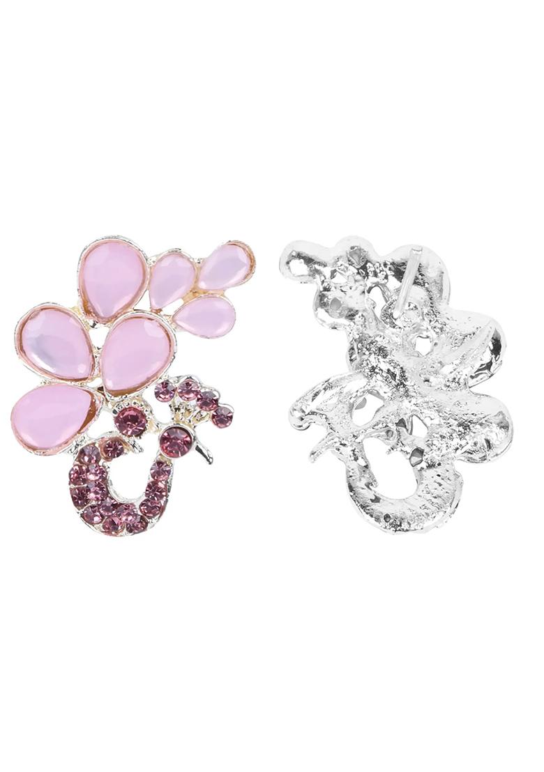 Pink Peacock Inspired Designer Earrings For Women