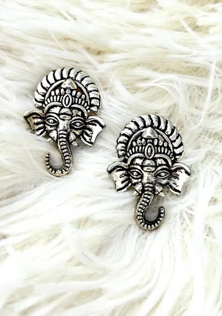 Ganesha Divine Stud Earrings For Women