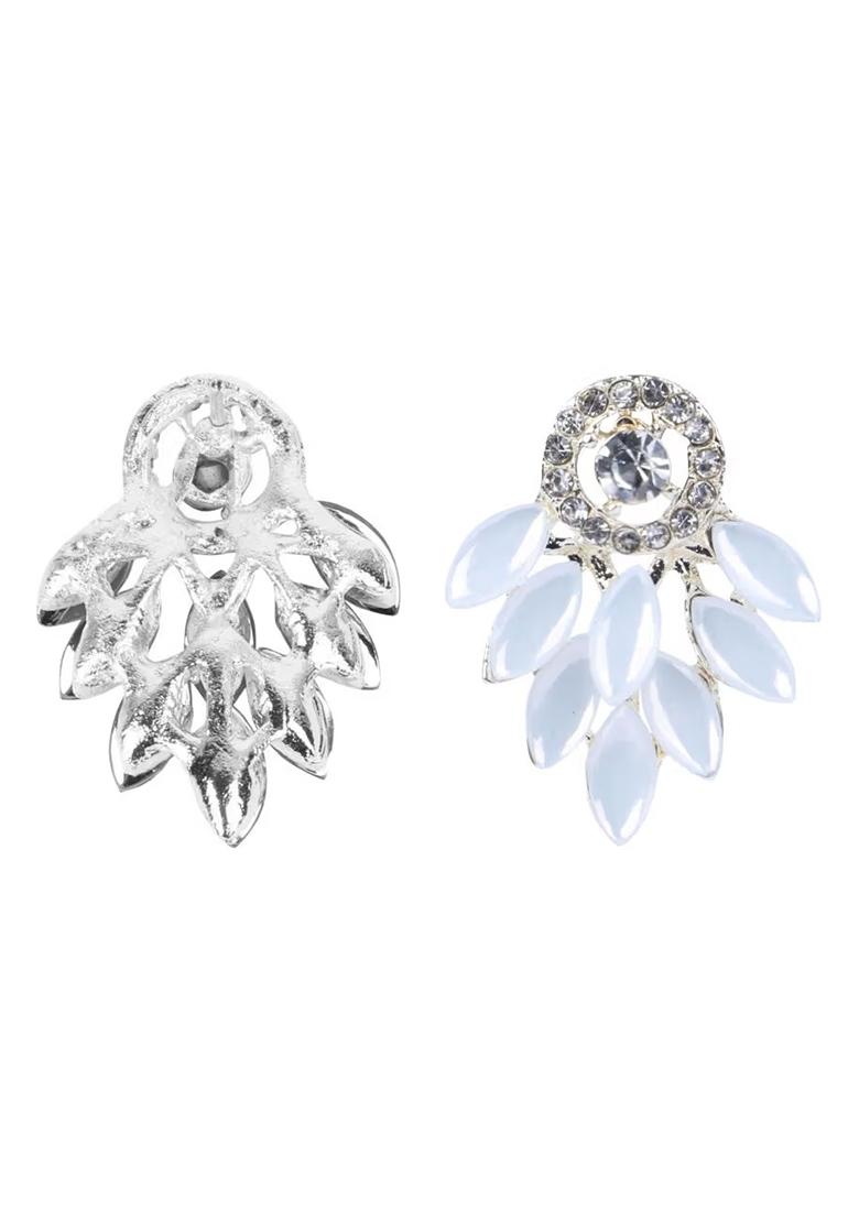 White Multi Drop Long Earrings For Women