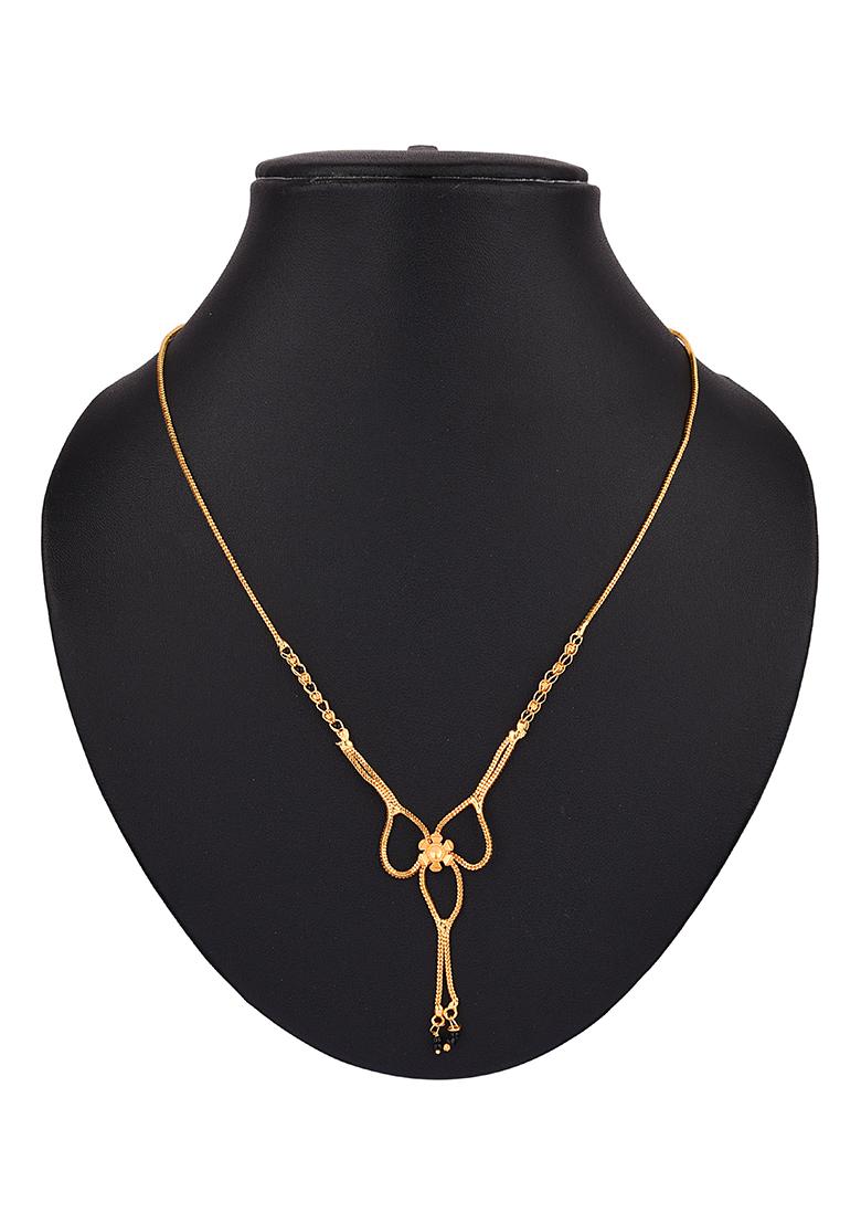 Gold Plated Bow Design Embedded Mangalsutra