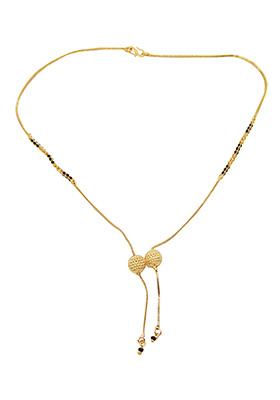 Gold Plated Double Ball Dangle Mangalsutra