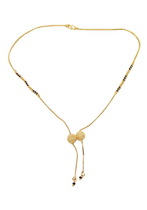 Gold Plated Double Ball Dangle Mangalsutra