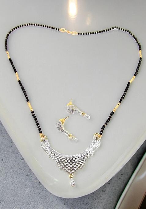 Gold Plated American Diamond Mangalsutra