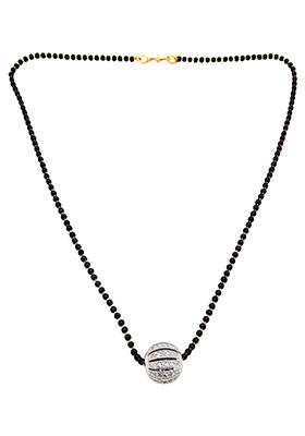 Gold Plated American Diamond Ball Mangalsutra