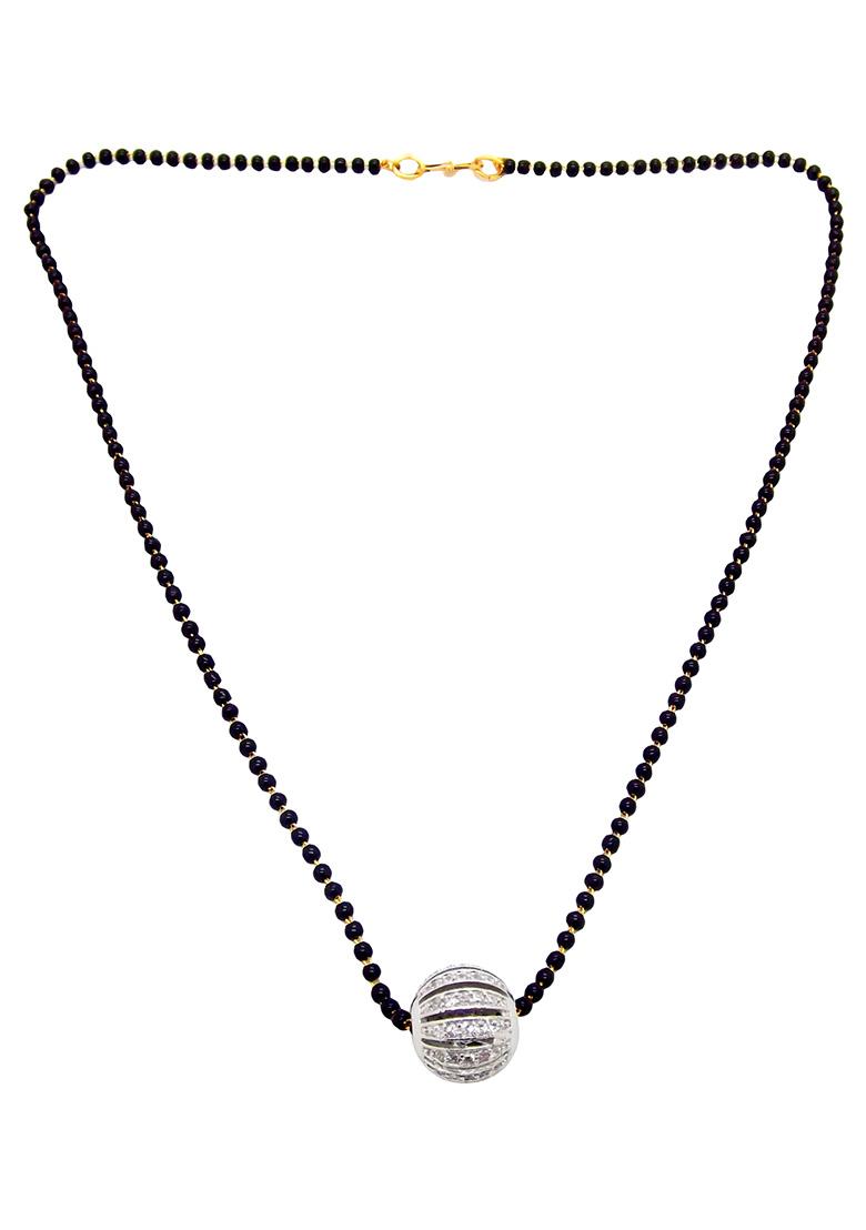 Gold Plated American Diamond Ball Mangalsutra