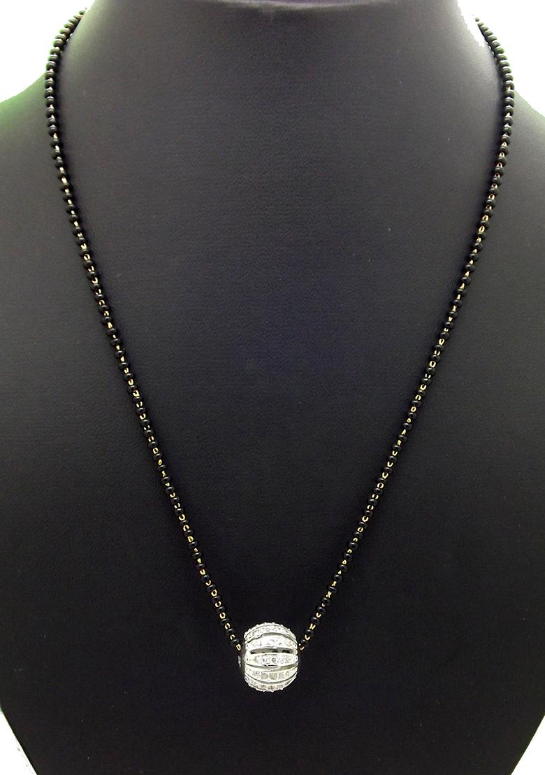 Gold Plated American Diamond Ball Mangalsutra