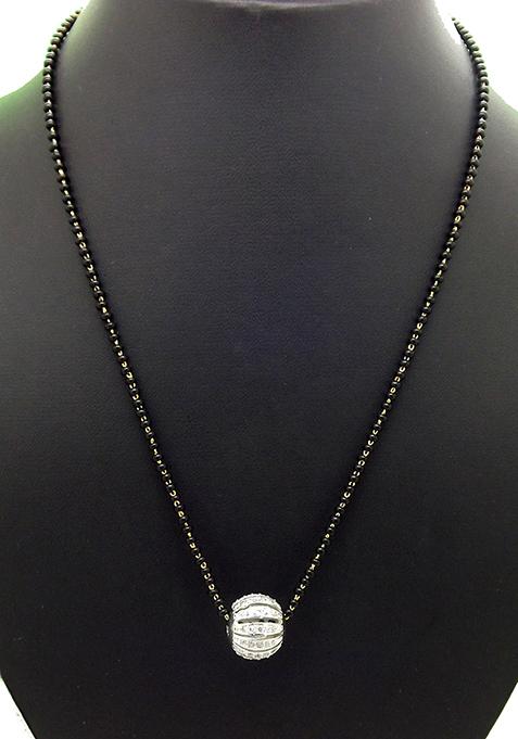 Gold Plated American Diamond Ball Mangalsutra