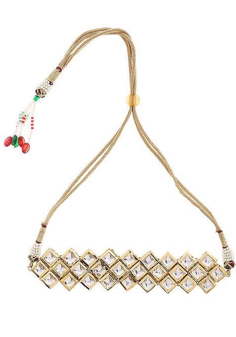 Silver Handcrafted Kundan Choker Necklace