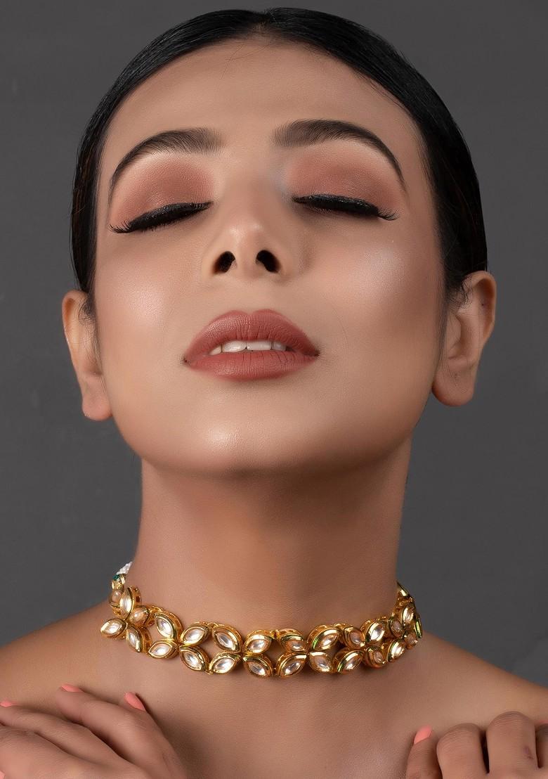 Silver Handcrafted Kundan Choker Necklace