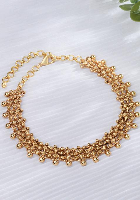 Gold Plated Embellished Necklace